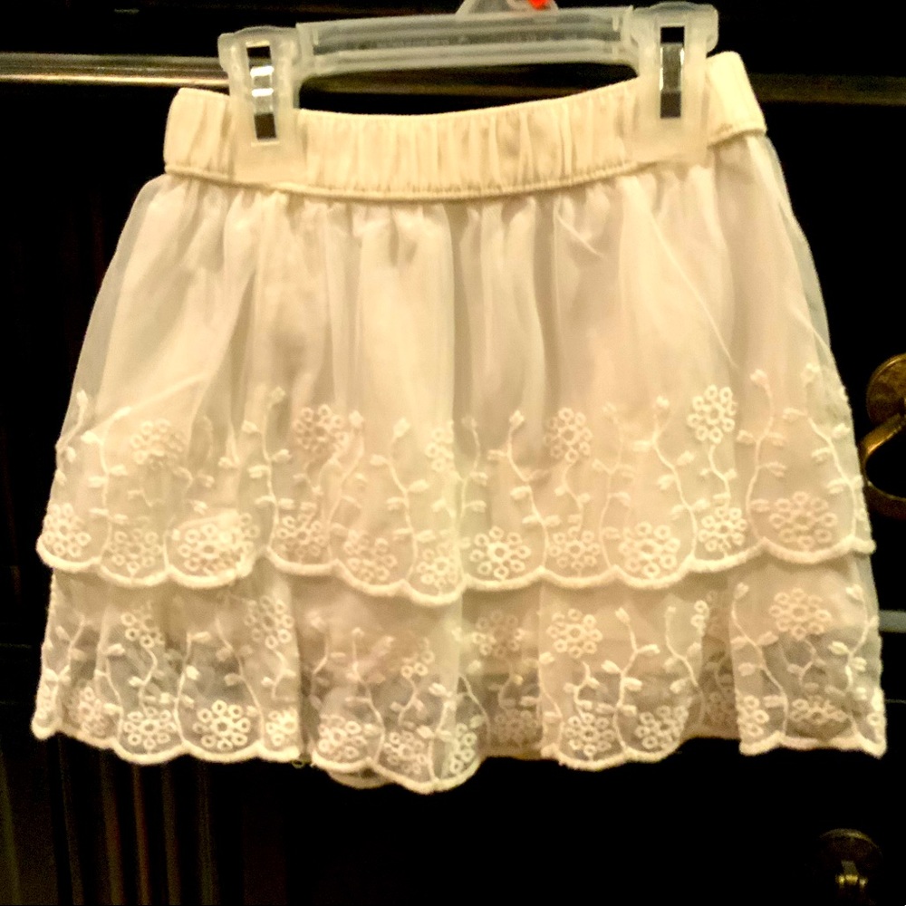 Lacey girls cream skirt